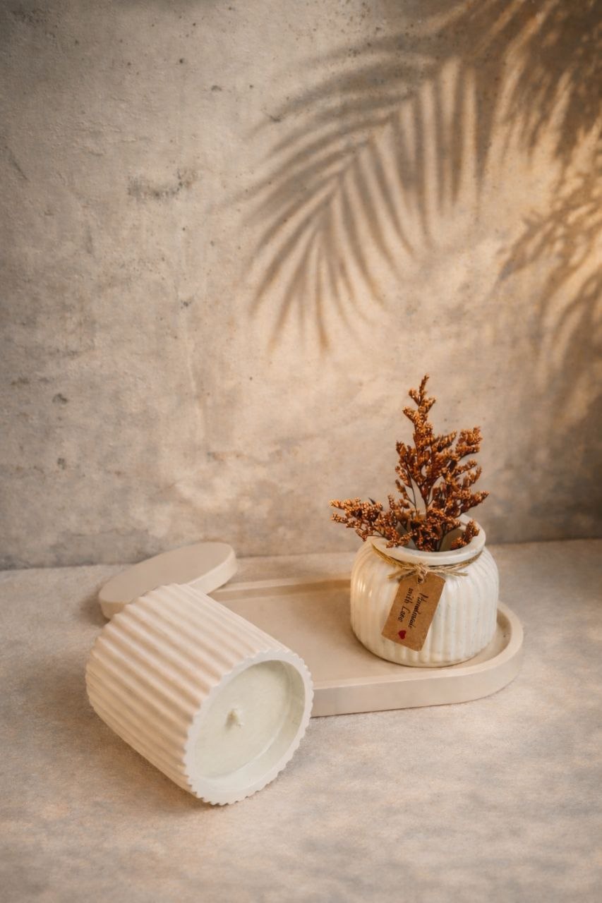 Decoratieve Jesmonite Set – Artisan Quartet Set