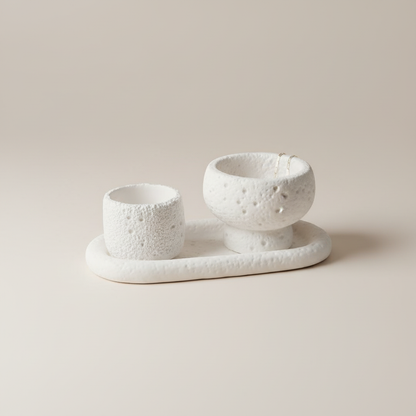 Handgemaakte Jesmonite Decoratie Set - Nordic Stone Set