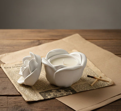 Geurkaars met Pot en Deksel – Floral Rose Kaars