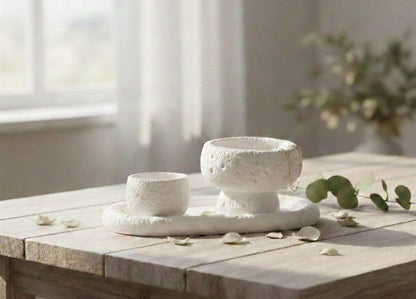 Handgemaakte Jesmonite Decoratie Set - Nordic Stone Set