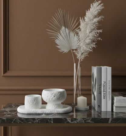 Handgemaakte Jesmonite Decoratie Set - Nordic Stone Set