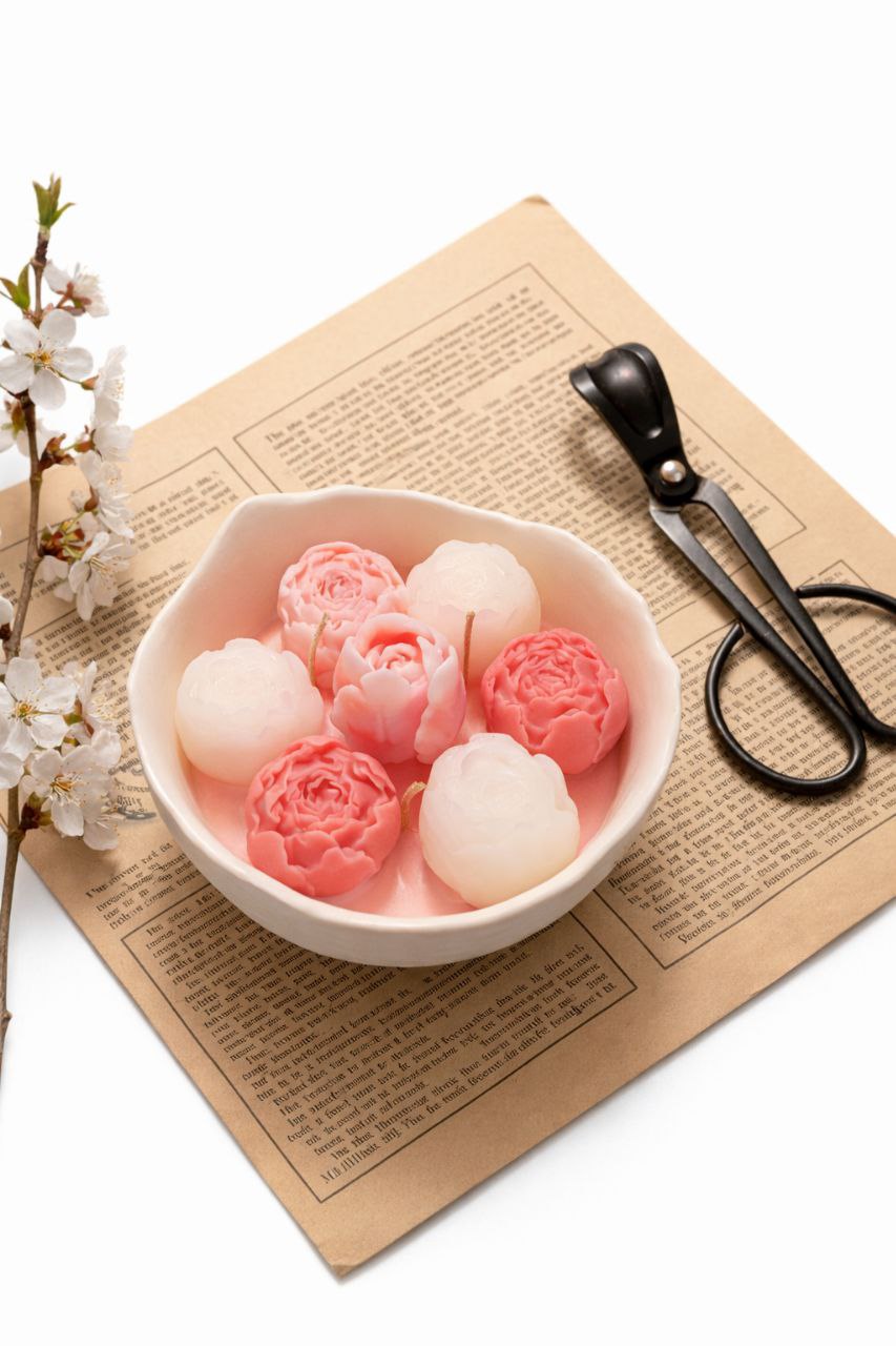 Bloem Geurkaars van Kokos-Sojawas | Handgemaakt | 260 g | Soft Bloom Candle