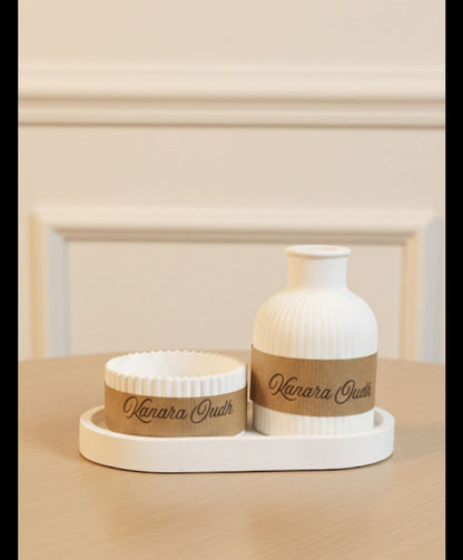 Soft Bowl Candle Duo – Warm Ritual | Handgemaakte Betonnen Kaarsen