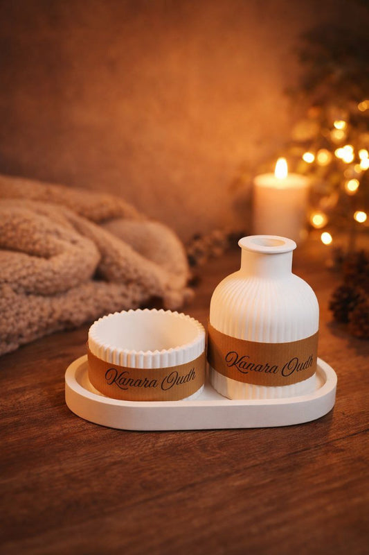 Soft Bowl Candle Duo – Warm Ritual | Handgemaakte Betonnen Kaarsen