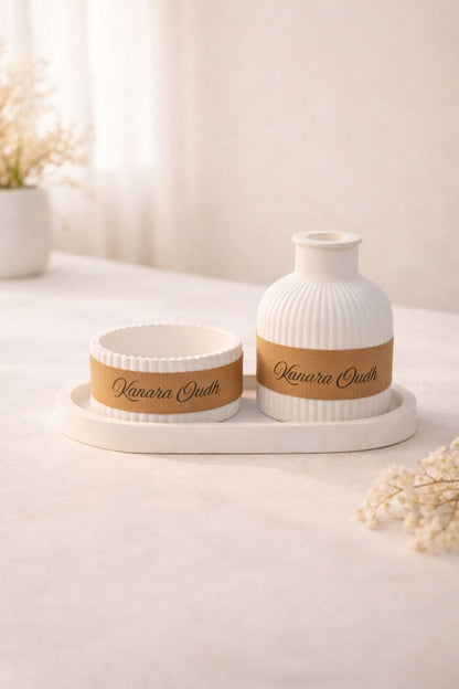 Soft Bowl Candle Duo – Warm Ritual | Handgemaakte Betonnen Kaarsen