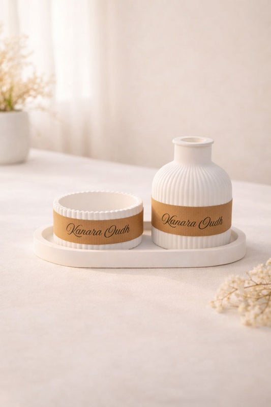 Soft Bowl Candle Duo – Warm Ritual | Handgemaakte Betonnen Kaarsen