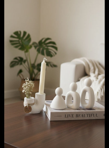 Luxe 5-delige Candle Ritual Set – Handgemaakt & Minimalistisch Design