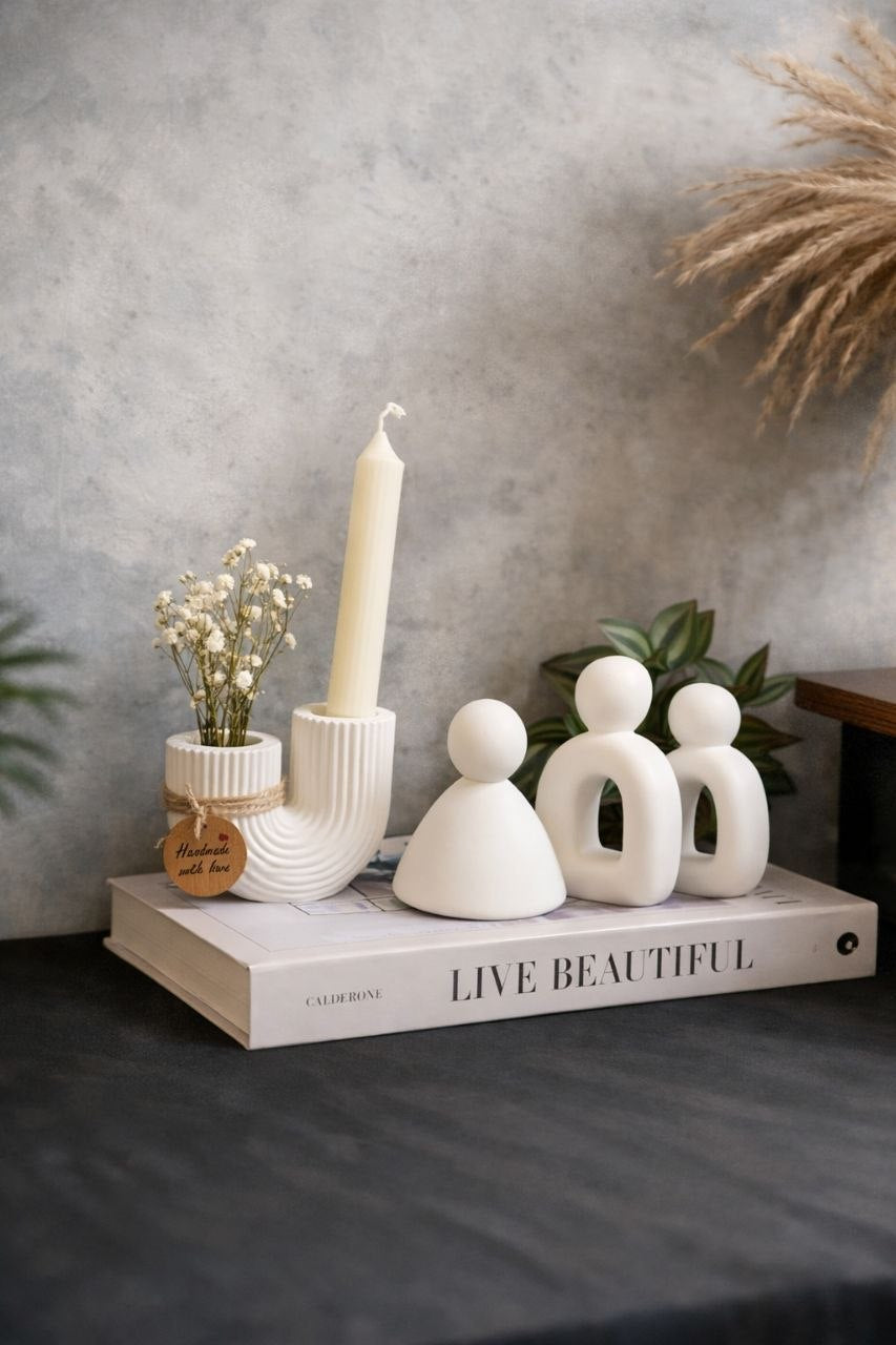 Luxe 5-delige Candle Ritual Set – Handgemaakt & Minimalistisch Design