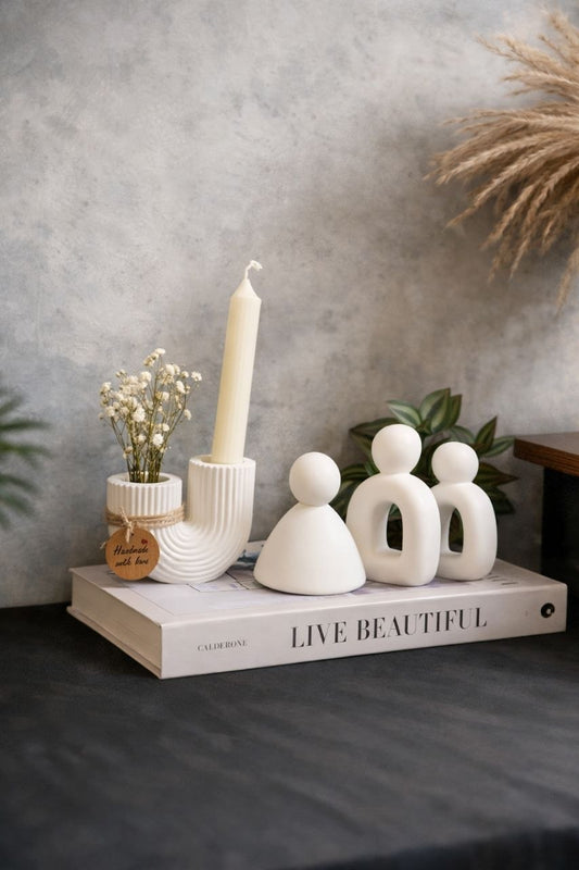 Luxe 5-delige Candle Ritual Set – Handgemaakt & Minimalistisch Design