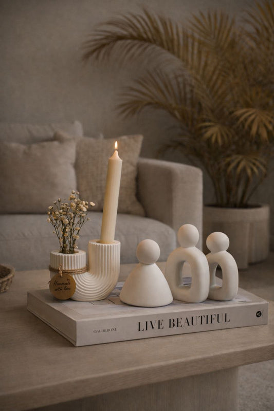 Luxe 5-delige Candle Ritual Set – Handgemaakt & Minimalistisch Design