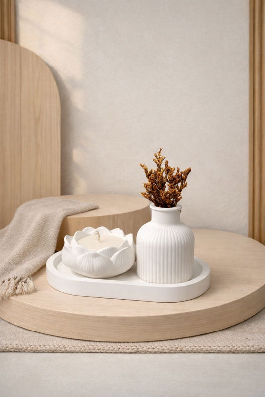 Decorative Kaars Set – Midnight Blossom