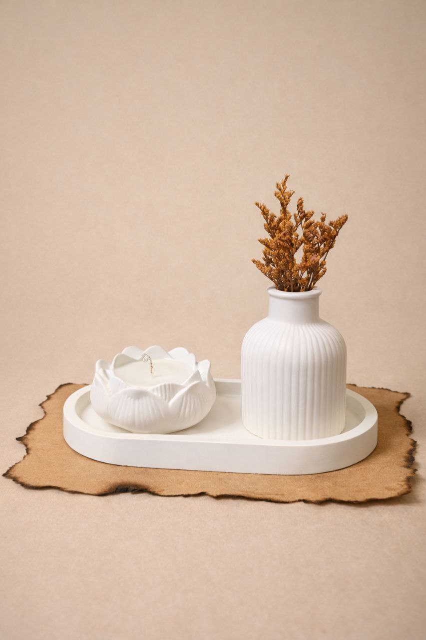 Decorative Kaars Set – Midnight Blossom