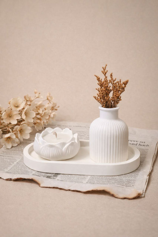 Decorative Kaars Set – Midnight Blossom