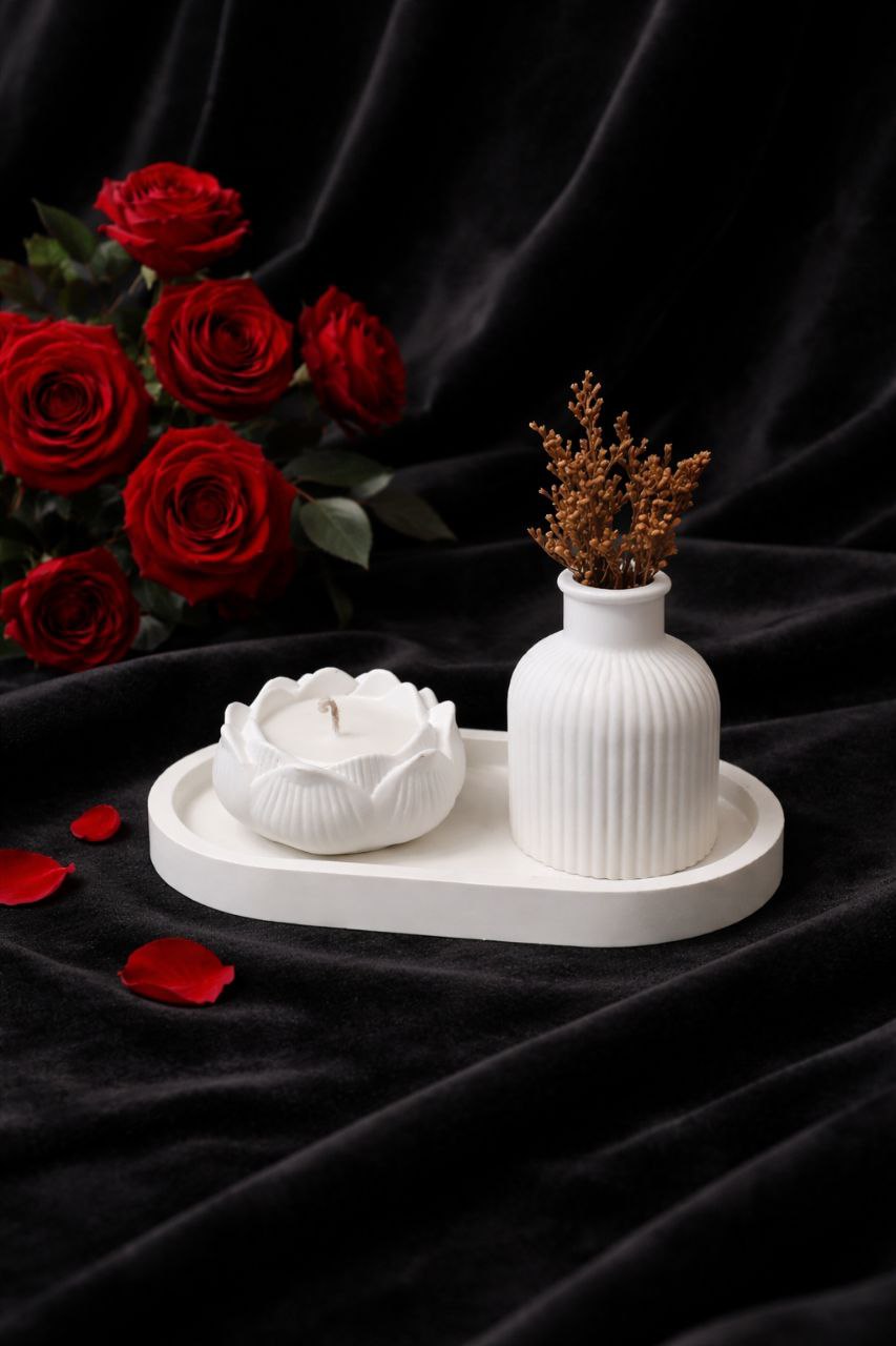 Decorative Kaars Set – Midnight Blossom