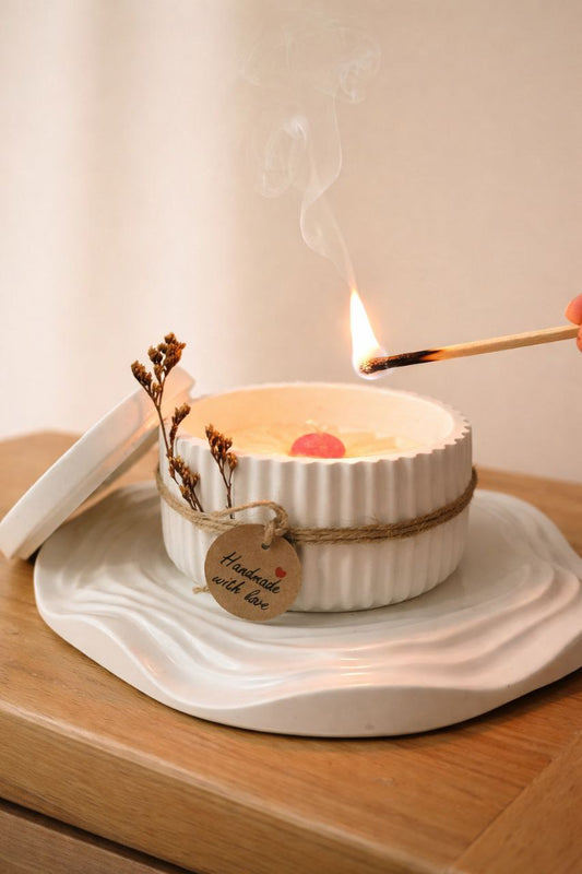 Luxe Betonnen Kaars Set .ca 200 g hoogwaardige kokos-sojawas - Soft Atelier