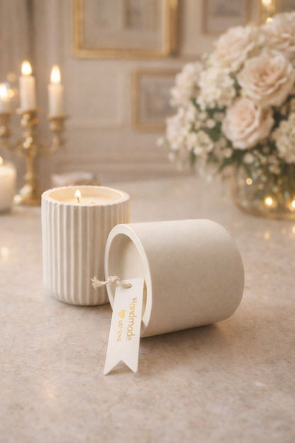 Handgemaakte interieurkaars Aura Stone kaars