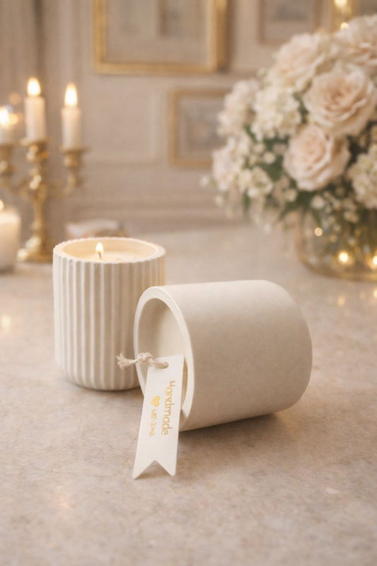 Handgemaakte interieurkaars Aura Stone kaars