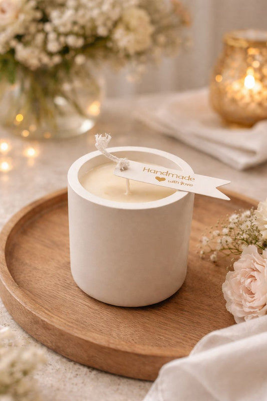 Handgemaakte interieurkaars Aura Stone kaars