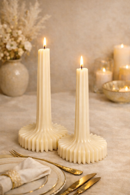 Daphne Lumière Ribbed Pillar Kaars